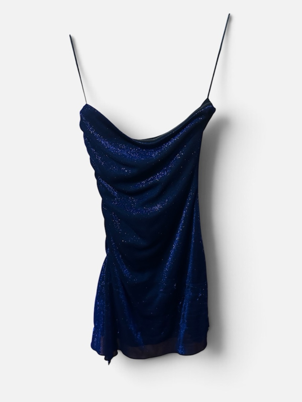 Princess Polly Navy Sparkle Strapless Mini Dress